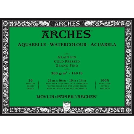 Bloc de acuarela Arches tamaño grande. En Madrid capital