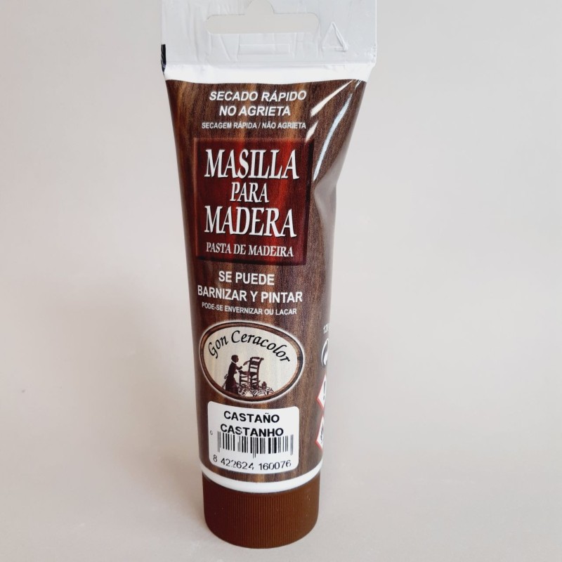 Masilla para madera color castaño