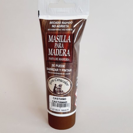 Masilla para madera color castaño