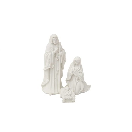 Nacimiento para pintar de tres piezas en resina blanca