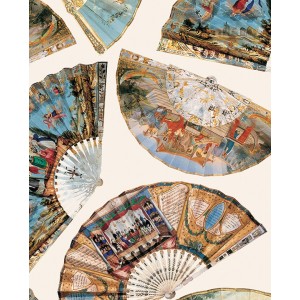 Papel decoupage con motivo de abanicos