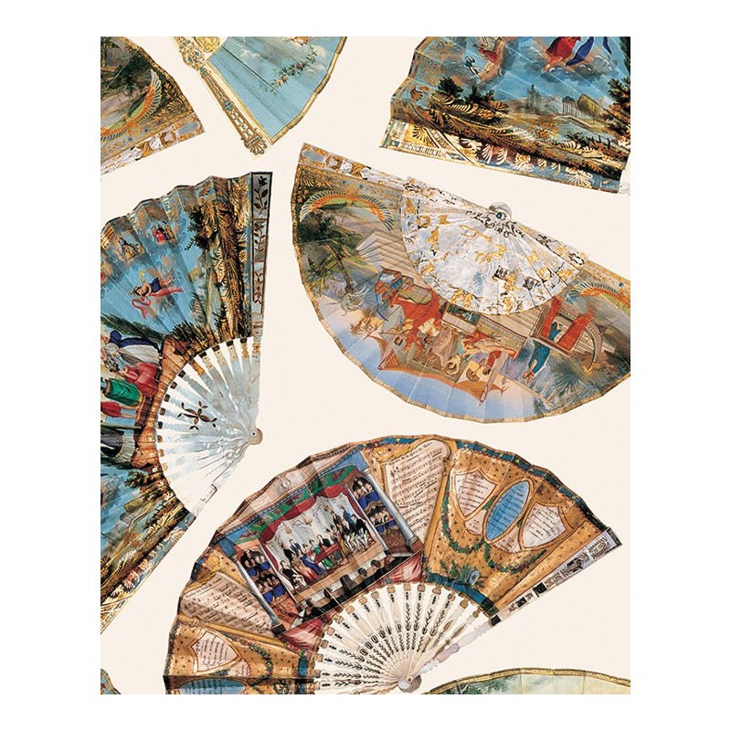 Papel decoupage con motivo de abanicos