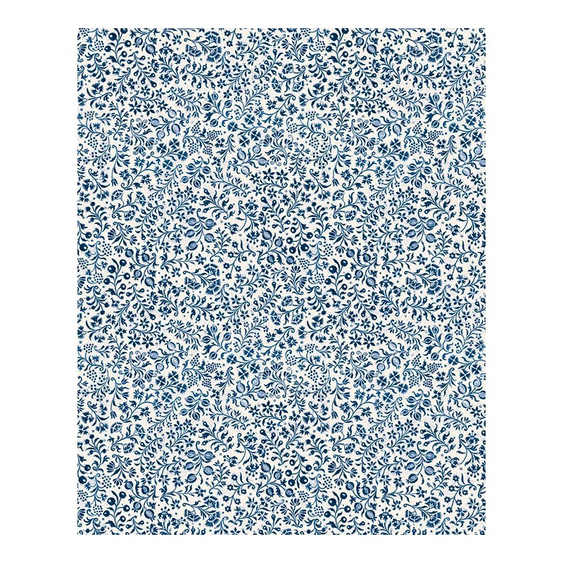 Papel decoupage TASS 50x70 - Motivo florecillas azules - TOPAZ