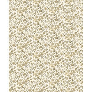Papel decoupage con motivo de florecillas doradas