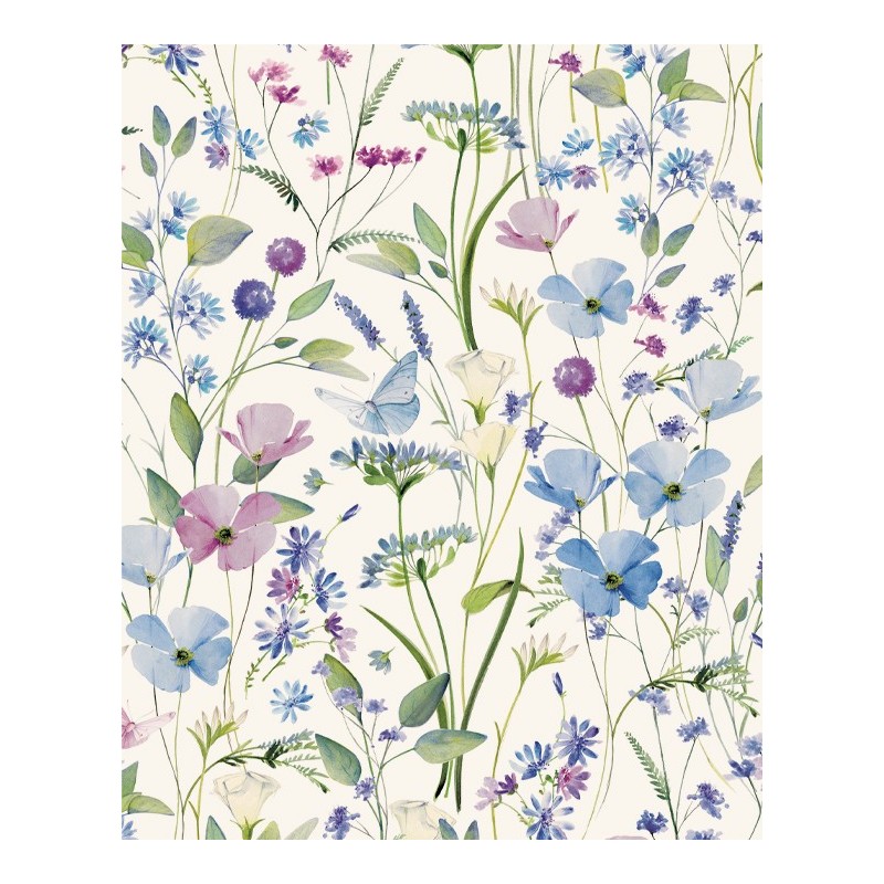 Papel decoupage con motivo flores silvestres