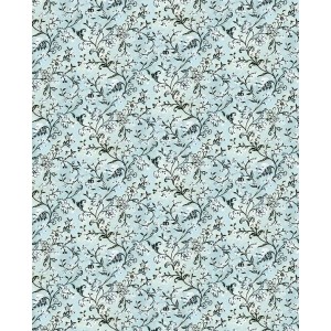 Papel decoupage con motivo florecillas fondo azul