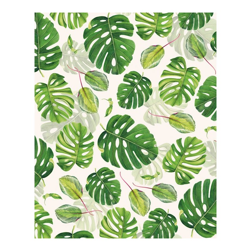 Papel decoupage hojas verdes de Monstera