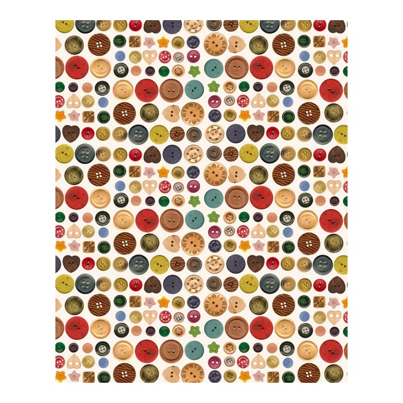 Papel decoupage con motivo de botones