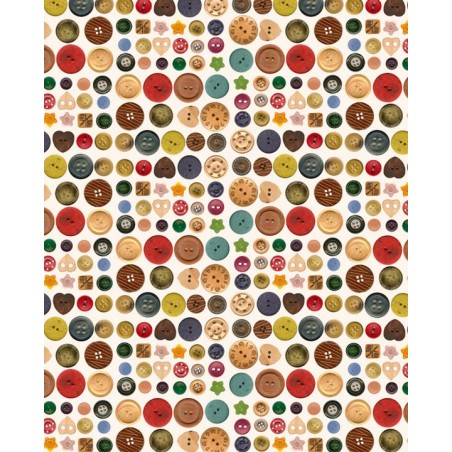 Papel decoupage con motivo de botones