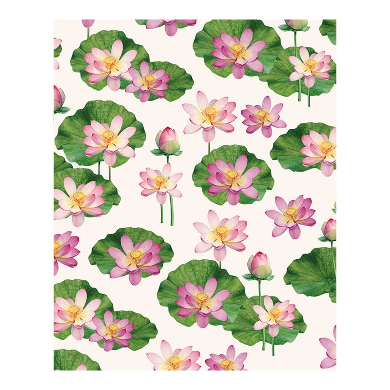 Papel decoupage con motivo de nenúfares