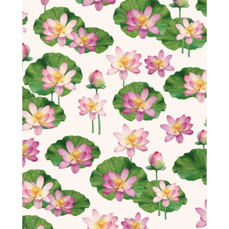 Papel decoupage con motivo de nenúfares