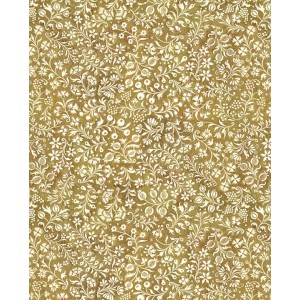 Papel decoupage Flores con fondo dorado