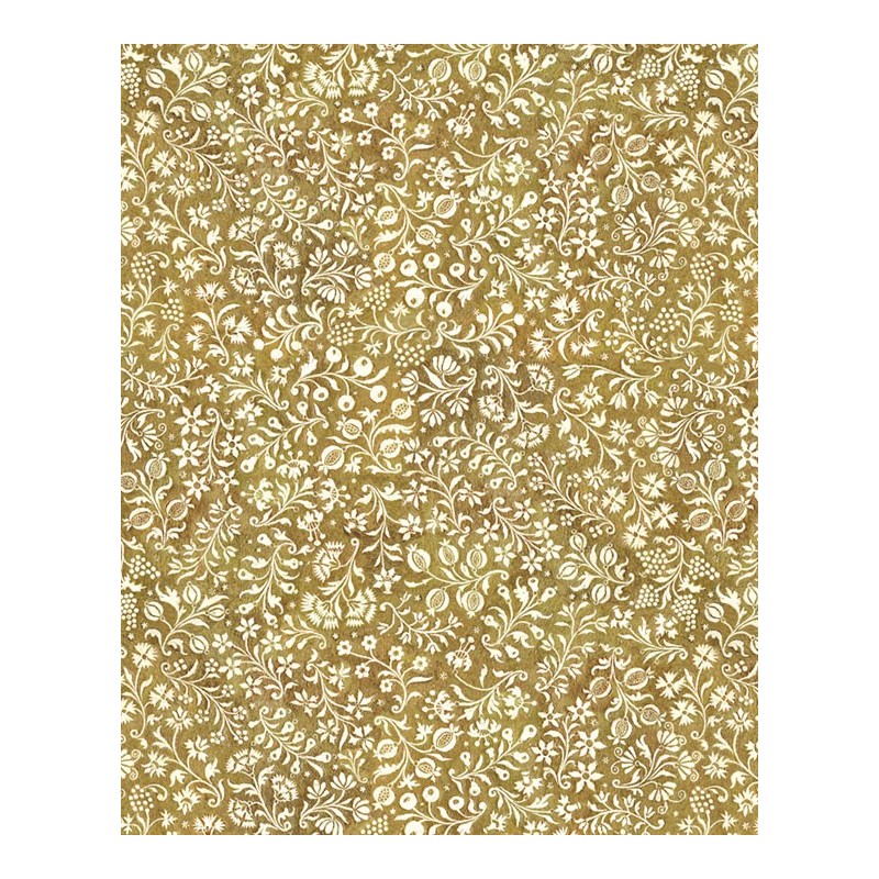Papel decoupage Flores con fondo dorado