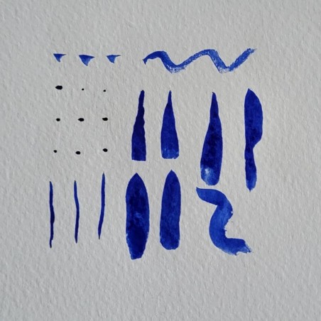 Diferentes trazos que se pueden realizar con un pincel lengua de gato