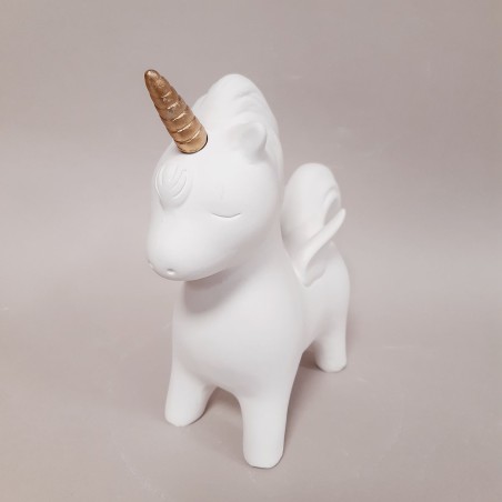 Figura infantil de escayola unicornio alado