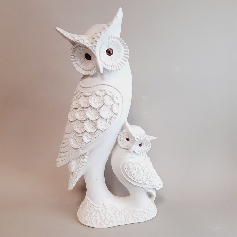 Buho con hijo tamaño 31 cm.