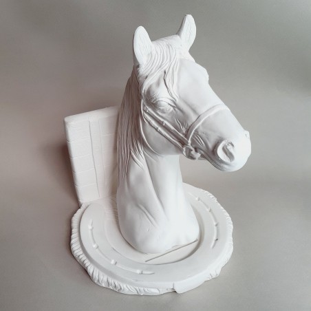 Figura de escayola sujetalibros caballo