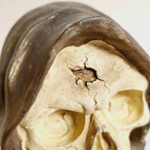 Figura de escayola Calavera capa 16 cm | Topaz