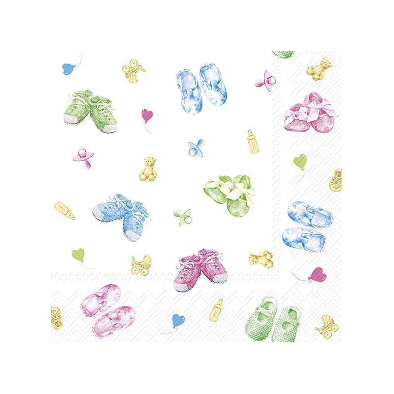 servilletas para decoupage baby shoes
