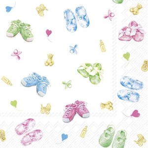 servilletas para decoupage baby shoes
