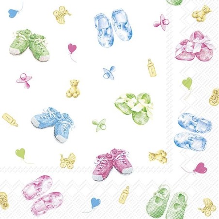 servilletas para decoupage baby shoes