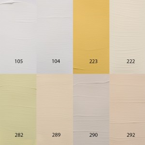 Pintura acrílica amsterdam - paleta de colores blancos y beig