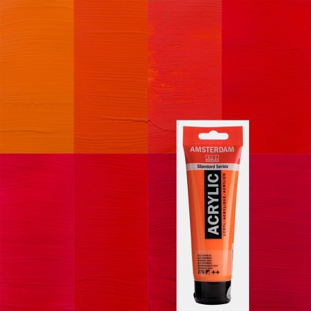 Pintura acrilica Amsterdam - gama de naranjas y rojos