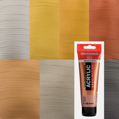 Pintura acrílica Amsterdam - gama de colores metalizados