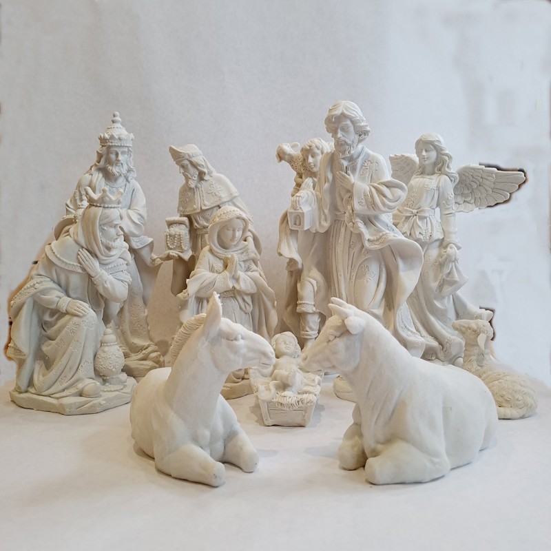 Belen para pintar 11 piezas en poliresina