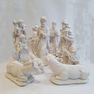 Nacimiento para pintar en poliresina - 11 figuras