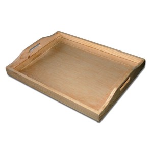 Bandeja con cristal rectangular pequeña