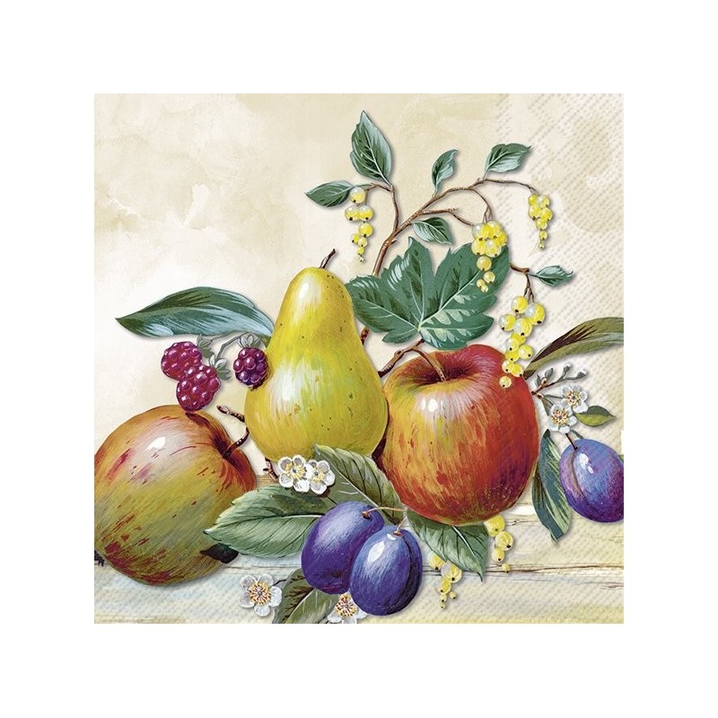 5 Servilletas decoradas motivo de frutas sabrosas IHR | TOPAZ