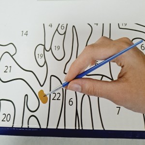 Pintar por números - Gatos en muro - detalle contenido