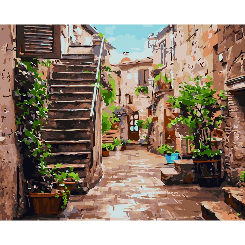 Pintar por números - Paisaje rural