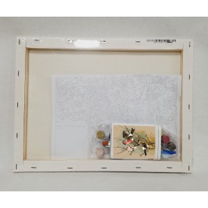 Pintar con números - Pájaros en rama - detalle contenido