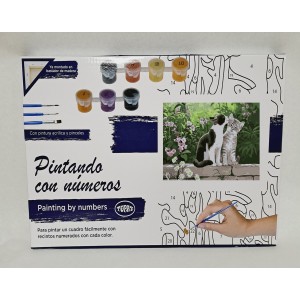 Pintar por números - Gatos en muro
