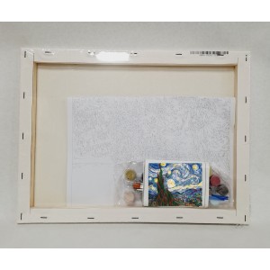 Pintar por números - Noche estrellada - detalle de contenido