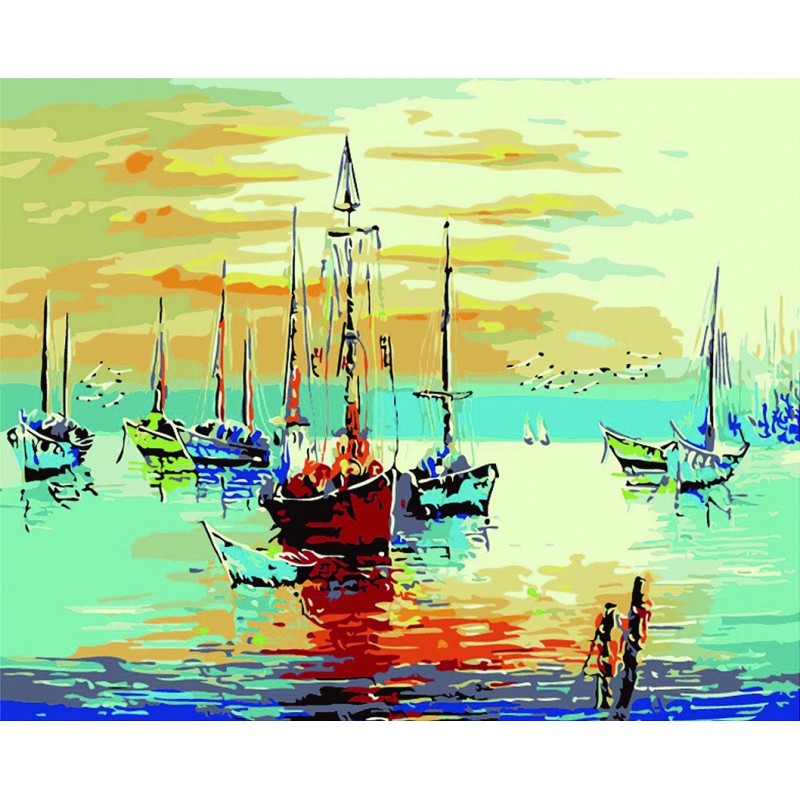 Pintar por números - Veleros