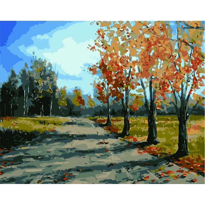 Pintar por números - Paisaje otoñal