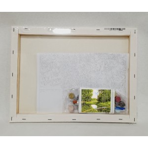 Pintar por números - Paisaje de estanque - detalle contenido