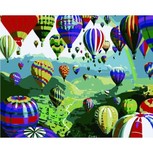 Pintar por números - Globos aerostáticos