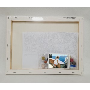 Colorear números - niña mirando al mar - detalle de contenido