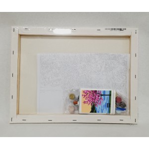 Colorear números. Cerezo en flor - detalle de contenido