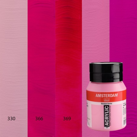 Pintura acrílica Amsterdam - gama de rosas y violetas