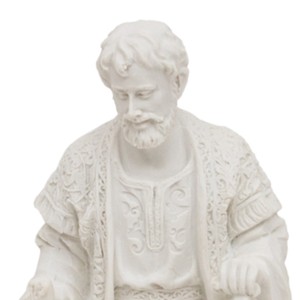 Detalle de San José en resina blanca