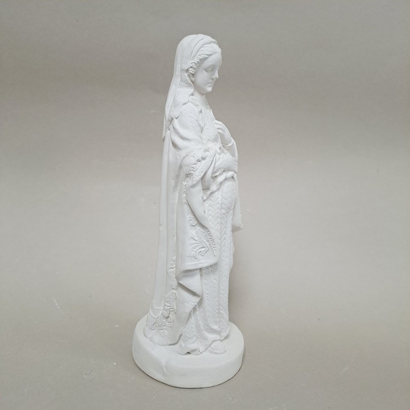 Figura de escayola Dulce Espera, vista de perfil