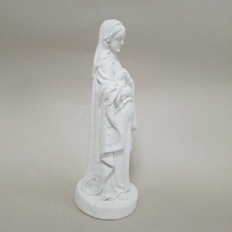 Figura de escayola Dulce Espera, vista de perfil