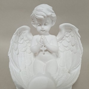 Regalo para Bautizo Angelito porta vela niño - 14 cm |TOPAZ