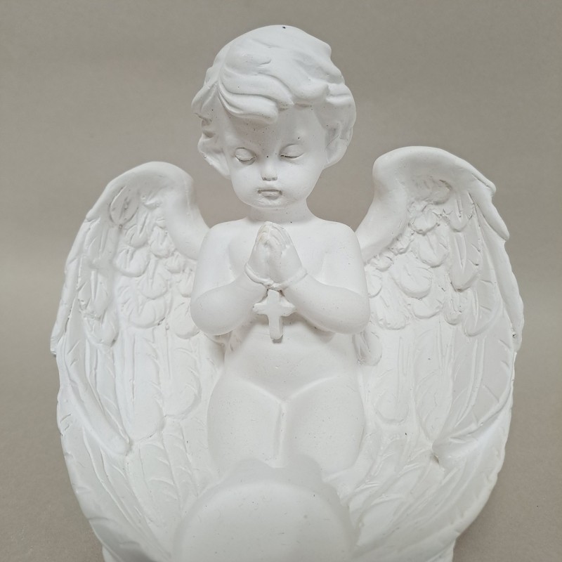 Regalo para Bautizo Angelito porta vela niño - 14 cm |TOPAZ