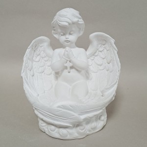Regalo para Bautizo Angelito porta vela niño - 14 cm |TOPAZ